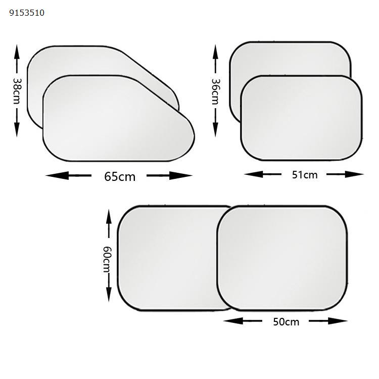 Car-styling 6 Pcs/Set Car Window Suction Cup Sun Visor Shade Curtain Mesh Sunshade Covers Autocar Decorations 6JT