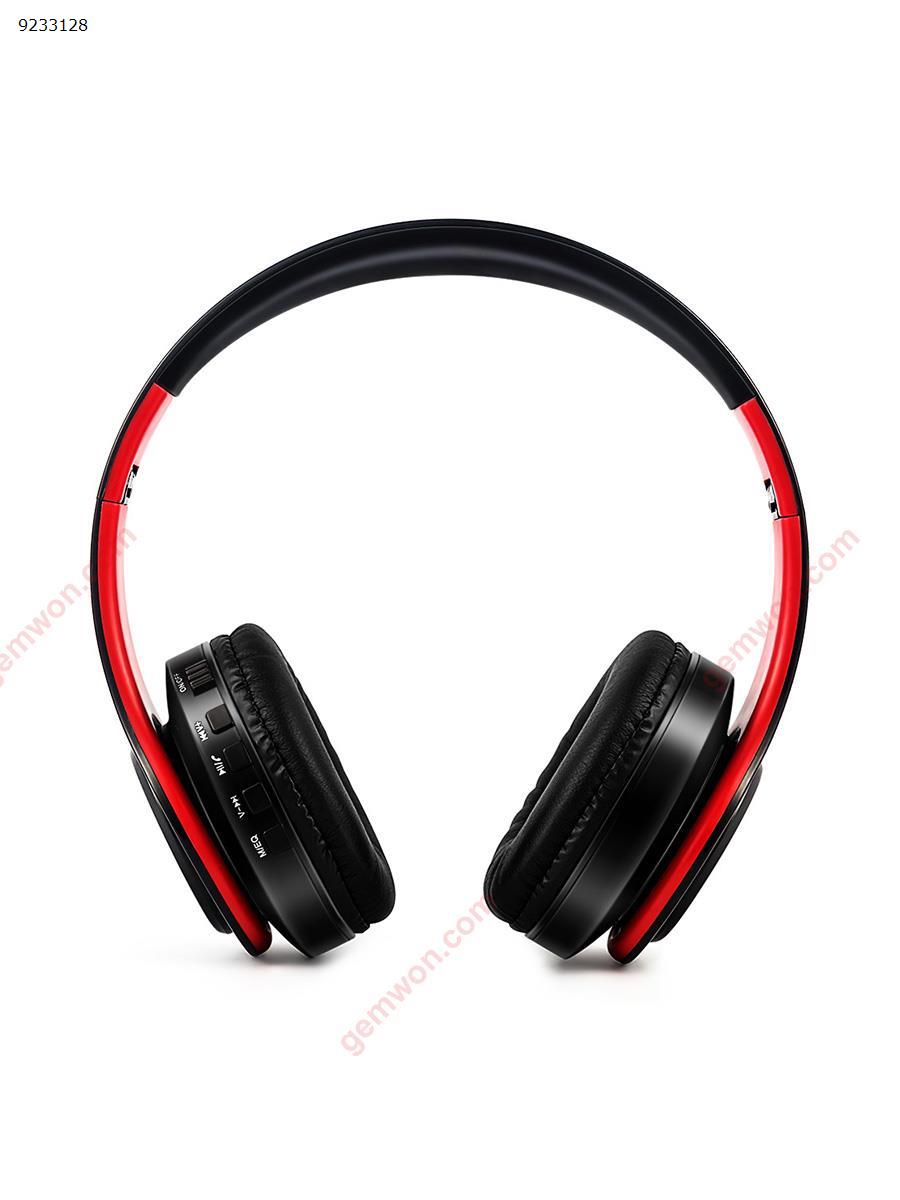 Folding Wireless Headset Headset Bluetooth Wireless Headset (Red Black) Headset WD-ep