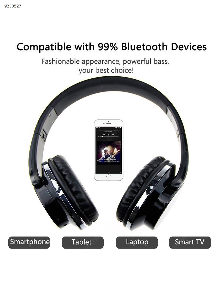 H666 2 in 1 Bluetooth Speaker + Headphone Dual Use Speaker with Microphone Foldable FM Radio Music MP3 MP4 Player Design for Music white Headset H666