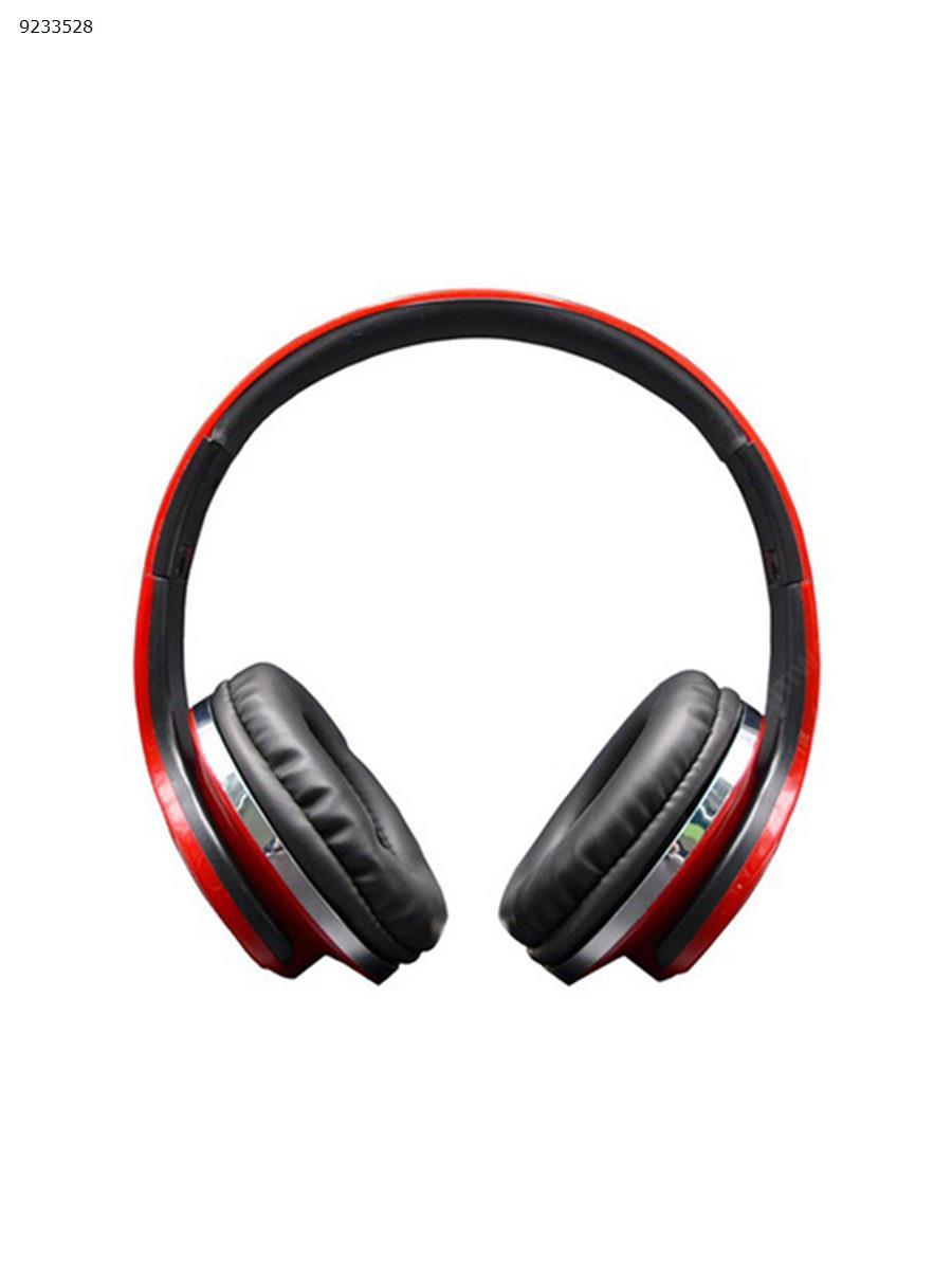 H666 2 in 1 Bluetooth Speaker + Headphone Dual Use Speaker with Microphone Foldable FM Radio Music MP3 MP4 Player Design for Music red Headset H666