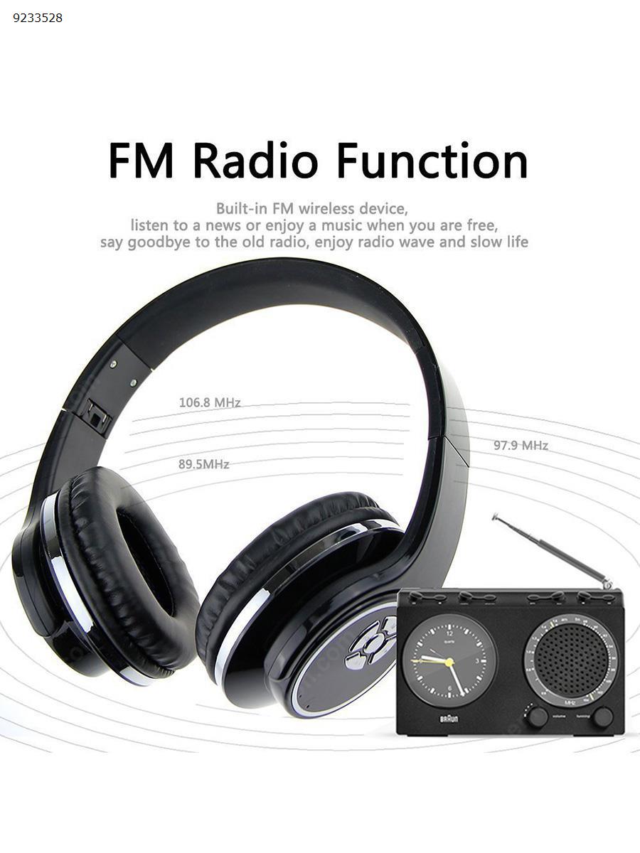 H666 2 in 1 Bluetooth Speaker + Headphone Dual Use Speaker with Microphone Foldable FM Radio Music MP3 MP4 Player Design for Music red Headset H666