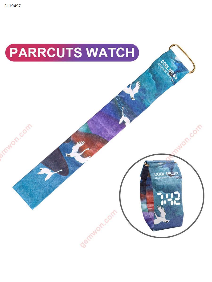 Digital Wrist Watch, Waterproof Paper Watch with Magnetic System for Men, Women, Boys, Girls and Kids. Super Light Durable Creative Smart Watch，Flying crane Smart Wear Waterproof Paper Watch