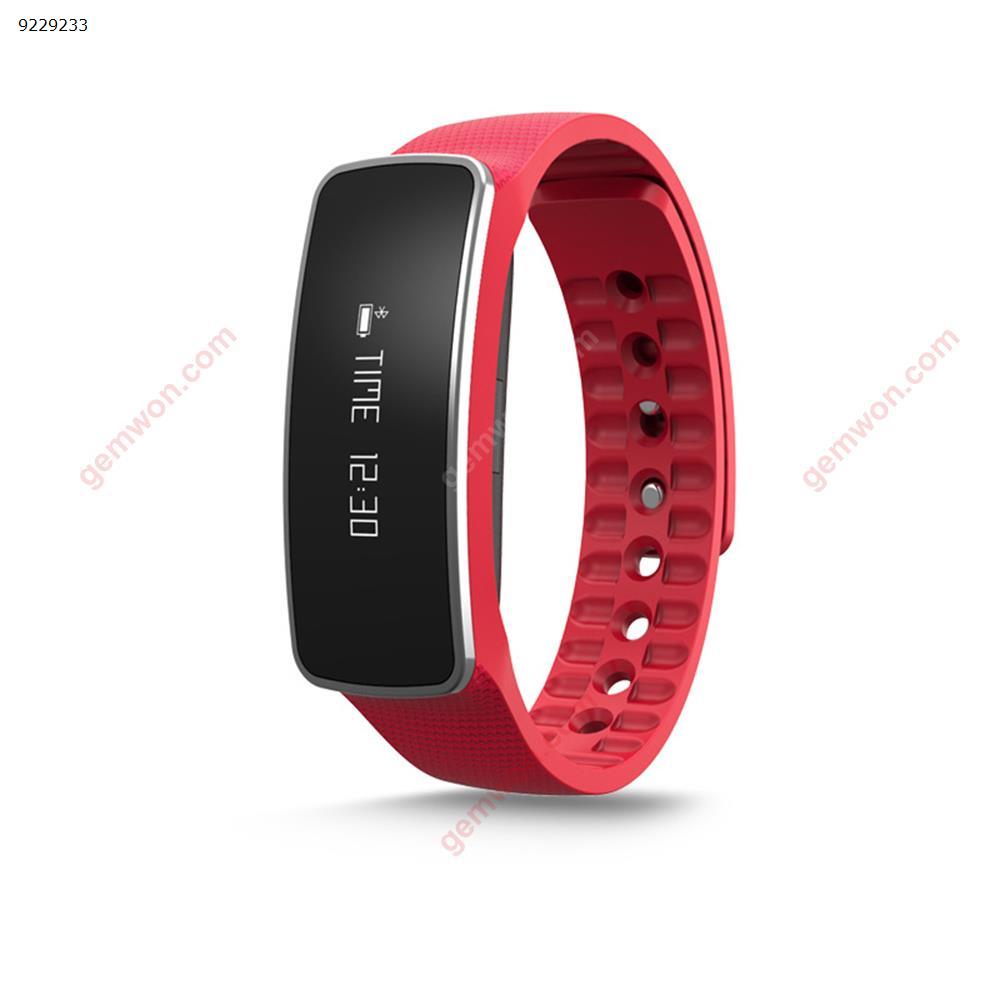 H18 Smart Bracelet Bluetooth Wireless Sport Wristband Fitness Tracker Passometer（red） Smart Wear H18