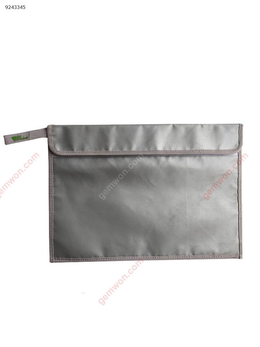 High temperature resistant horizontal flat fireproof file bag 40*28cm Silicone coated fiberglass cloth waterproof fireproof file bag (silver) Other HY-WJD778