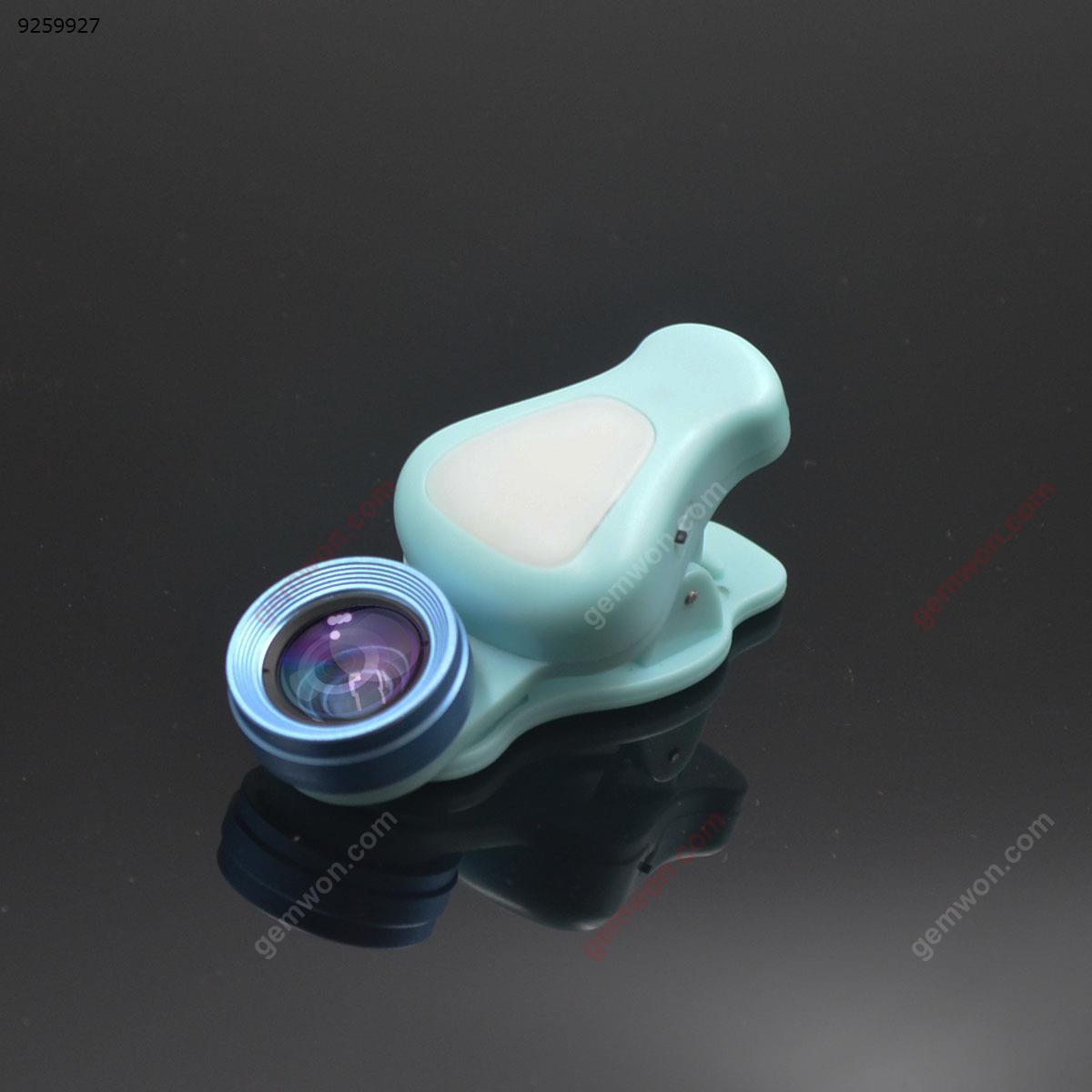 Phone Fill Light LED Night Self-Timer Fill Light With Wide-Angle lens & Macro Lens -blue Selfie LED Light ZM-028M