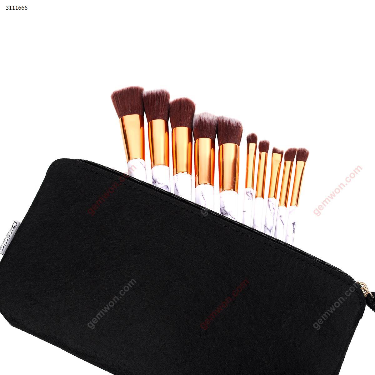 10 makeup brushes marble pattern makeup set beauty tools set brush foundation brush Personal Care  10J