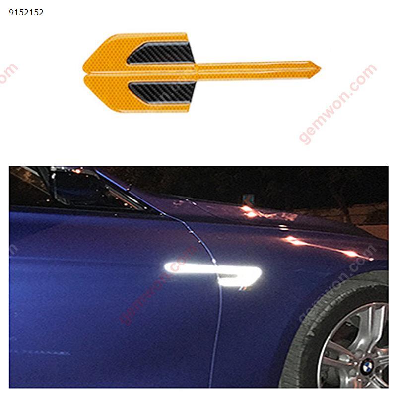 Carbon Fiber Stickers Car Body Side Door Wheel Eyebrow Tail Anti Scratch Reflective Warning Bumper Strip Safe Decal Reflector Autocar Decorations LV00008