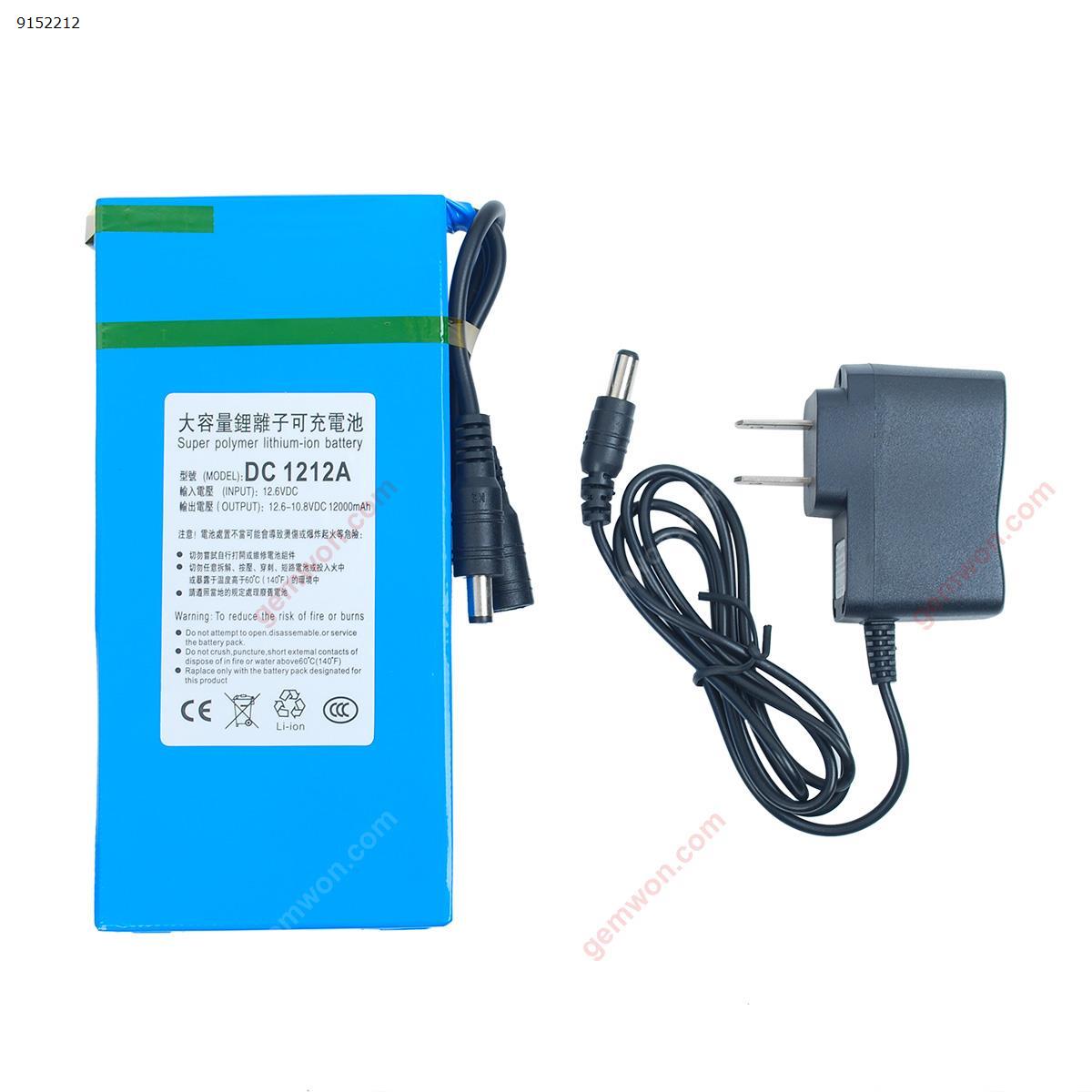 DC 12V 12000mAh Super Rechargeable Portable Lithium - ion Battery Pack Other DC1212A