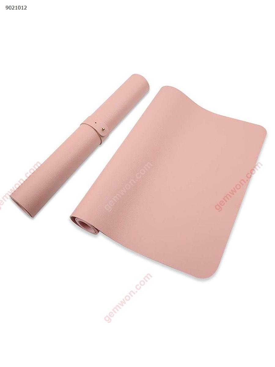 Desk Mat PU Leather Mouse Pad Mat Large Desk Pad Mouse Pad, FAFIT 80cm X 40cm Non-Slip PU Leather Desk Mouse Mat Waterproof Desk Pad Protector Gaming Writing Mat for Office Desks (Pink-Silver) Other N/A