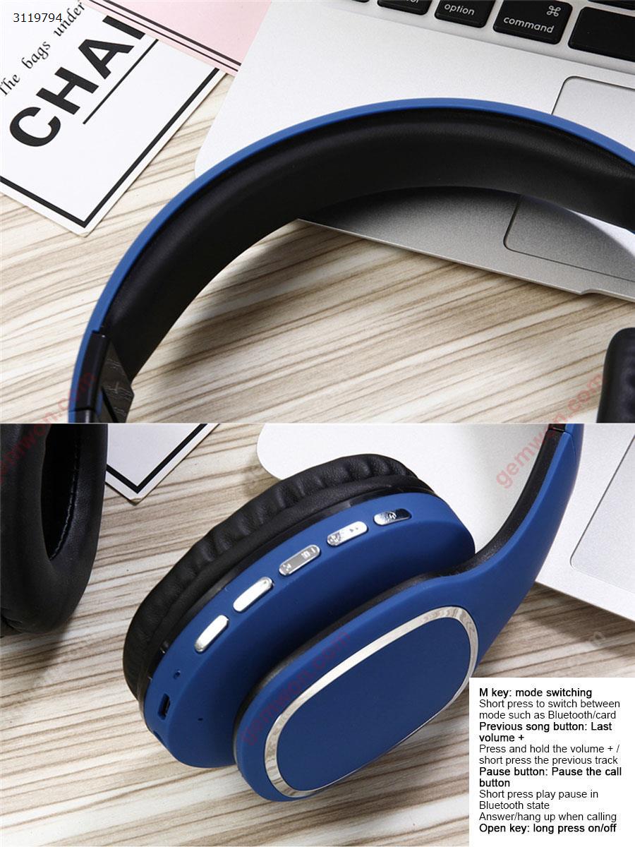 Headset Bluetooth Headset Wireless Phone Card MP3 Foldable Phone Headset，blue Headset BT012 Bluetooth Headset