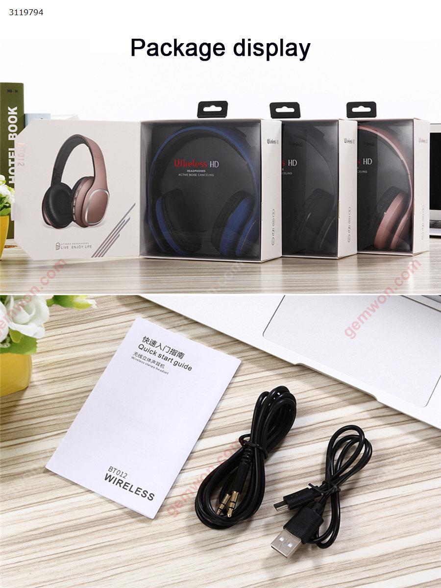 Headset Bluetooth Headset Wireless Phone Card MP3 Foldable Phone Headset，blue Headset BT012 Bluetooth Headset