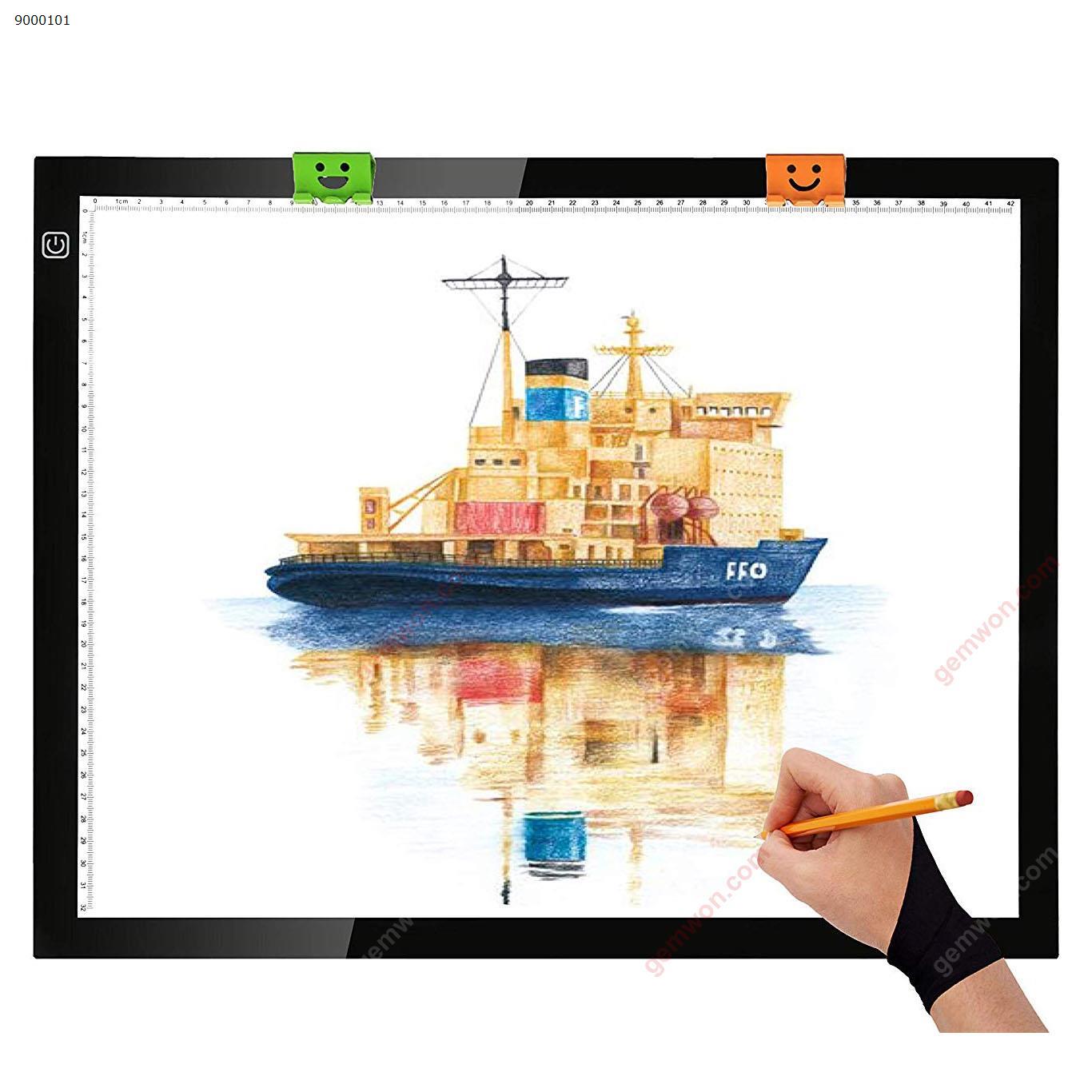 Picture of A3 Light Table 5D Diamond Painting Light Box Ultra Thin Led Drawing Board Xray Artcraft Tattoo Watercolour Copy Quilting Tracing Pad with Clips Artist