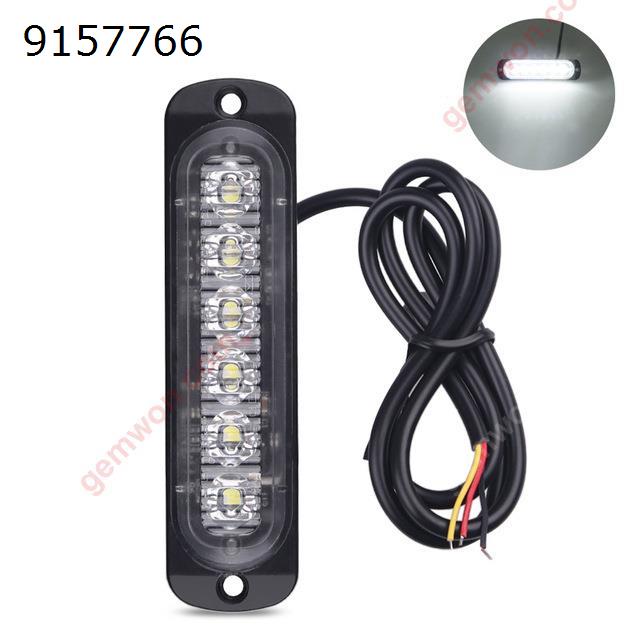 12-24v 6LED Ultra-thin strobe light Warning light 6 lights For cars/motorcycles/trucks/trucks Autocar Decorations 6LED