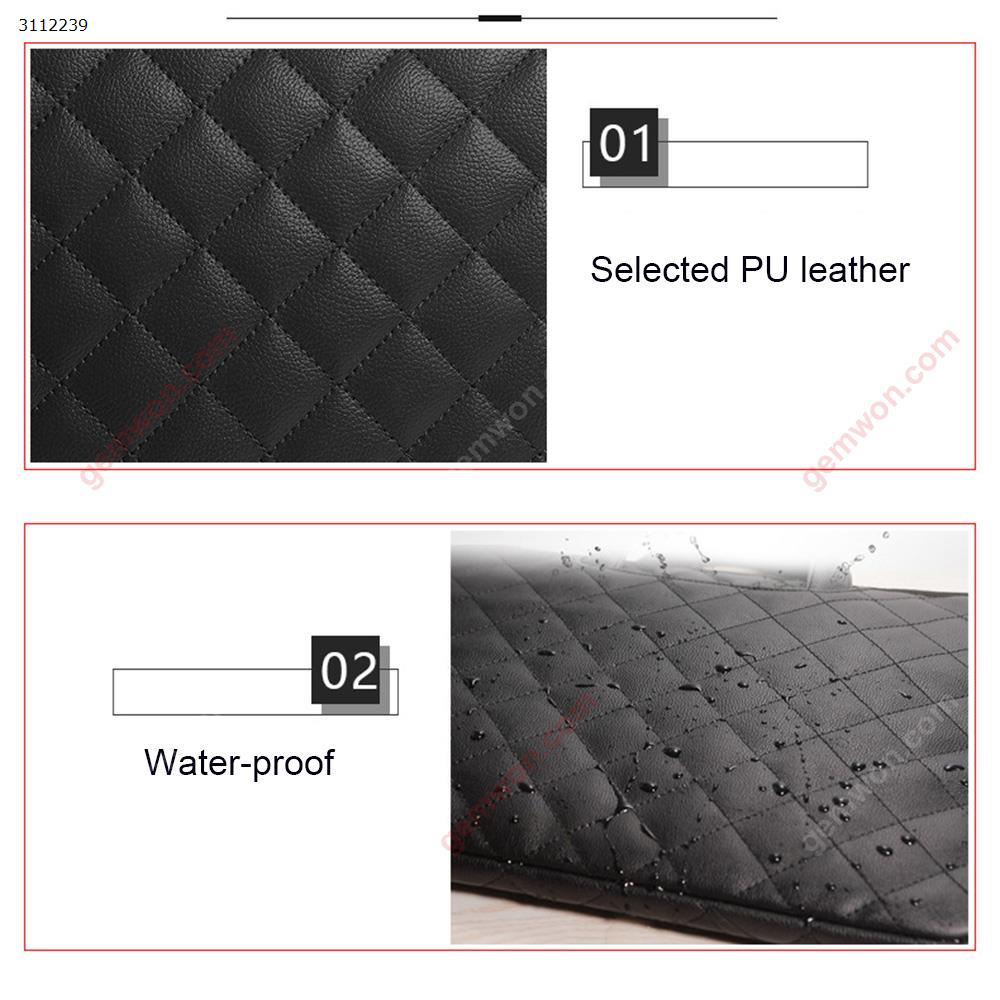 14 inches PU soft leather notebook rhombic notebook laptop bag，black Storage bag 14 INCHES PU SOFT LEATHER COMPUTER BAG