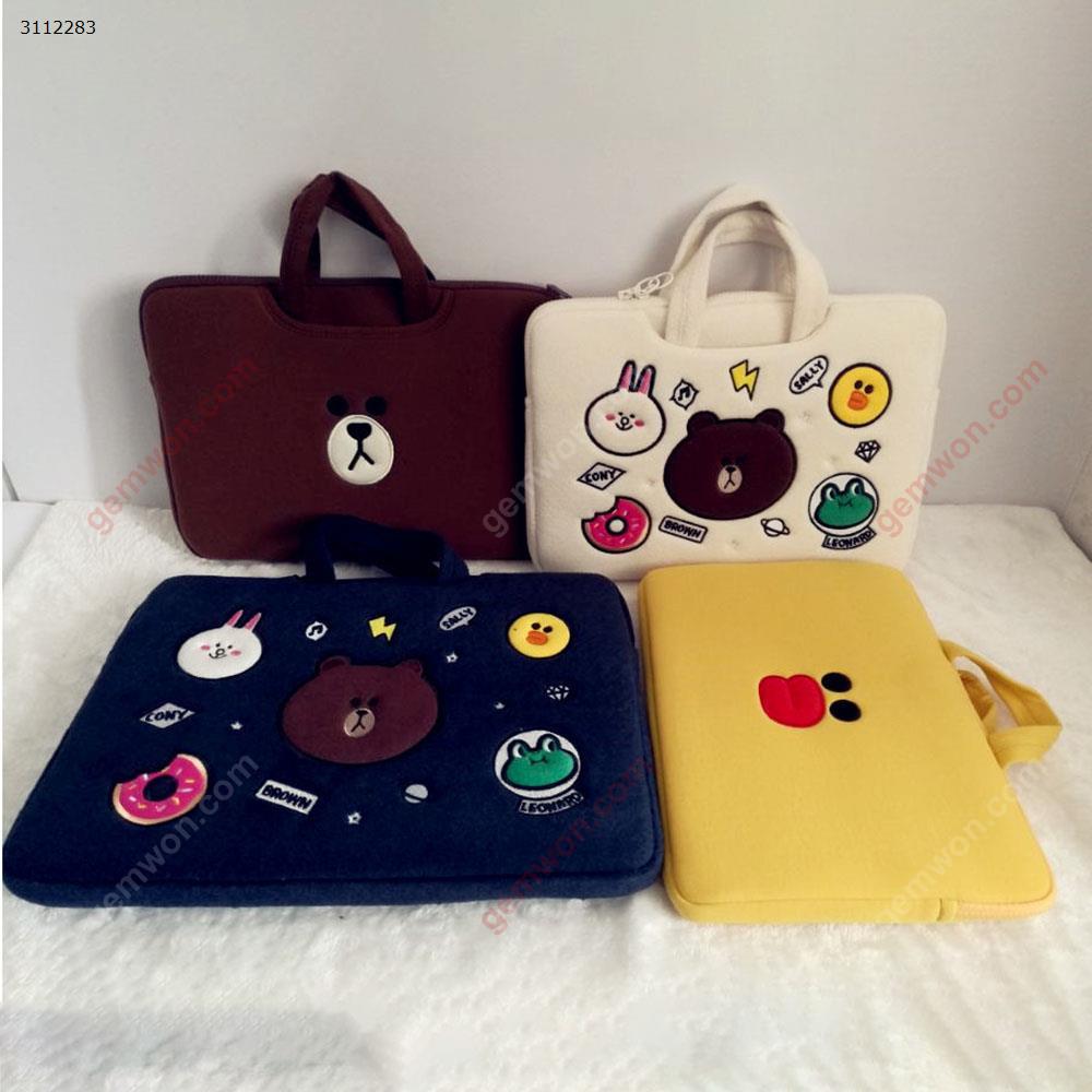 15.6  inches Notebook cartoon laptop bag，blue Storage bag CARTOON HANDBAG