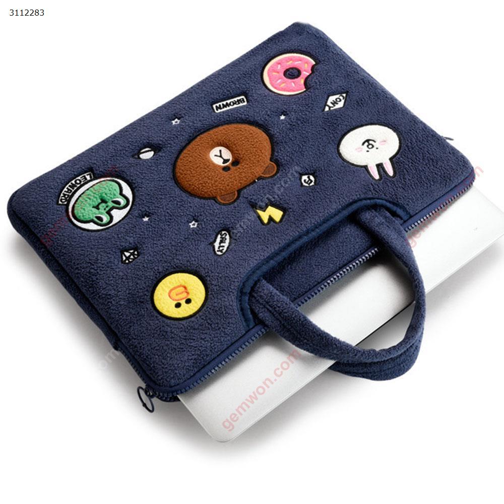 15.6  inches Notebook cartoon laptop bag，blue Storage bag CARTOON HANDBAG