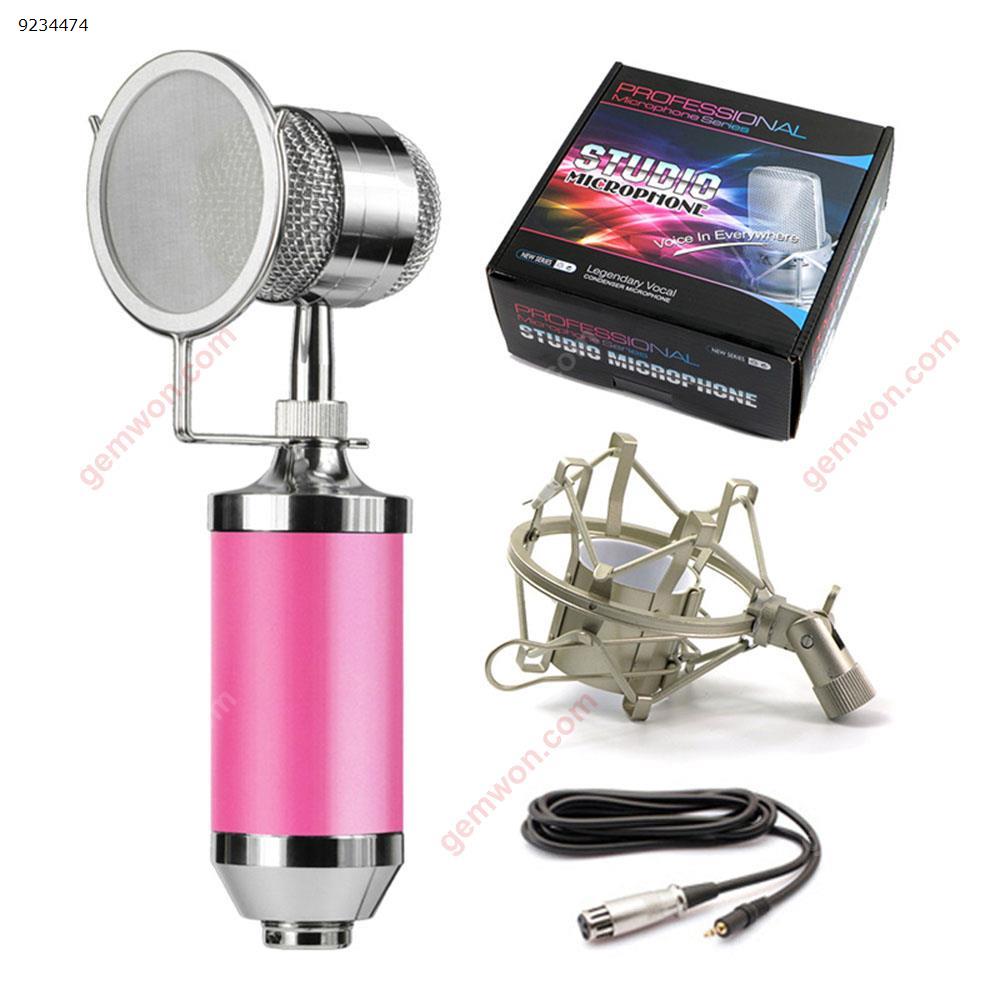 Mobile phone live device microphone bottle microphone, pink Headset V8