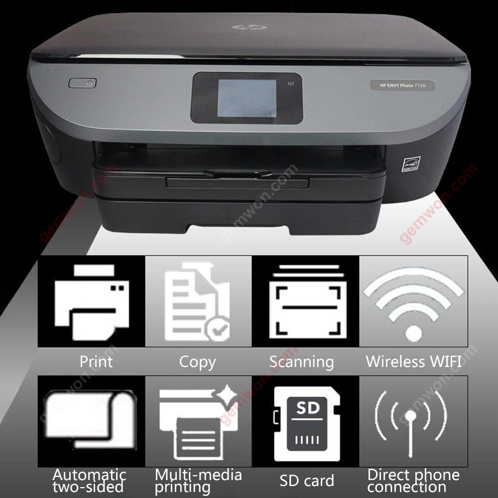 Multi-Function Color Inkjet Printer With Wireless Printing, Scanning, Copying Three-In-One Suitable For Home And Office Office Products N/A