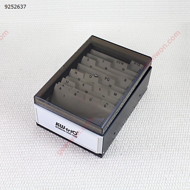 Business Card Desktop Storage Box Large Capacity For 400 Cards,Size:168*113*72mm,Blue Black Random Delivery Office Products N/A