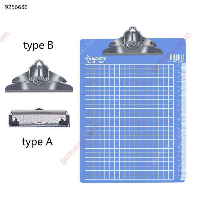 A4 Plastic Paper Holder Folder File Paper Clip Writing Board Document Clipboard Student Writing Clip Board For School & Office,Blue(Clip Type A?) Office Products N/A