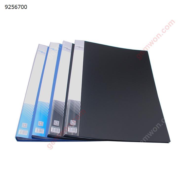 Folder Information Booklet PP Material Simple and Stylish Black A3 20 Pages Transparent Pocket File Pockets  Office Products N/A