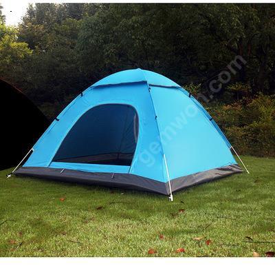 Camping tent Outdoor 3-4 people camping rain-proof beach tent Camping & Hiking CAMPING TENT BLUE