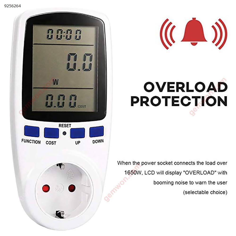 Digital Voltage Wattmeter Power Analyzer Electronic Power Meter Energy Meter Automatic Kwh Power Switch EU Switching Power PM001-E