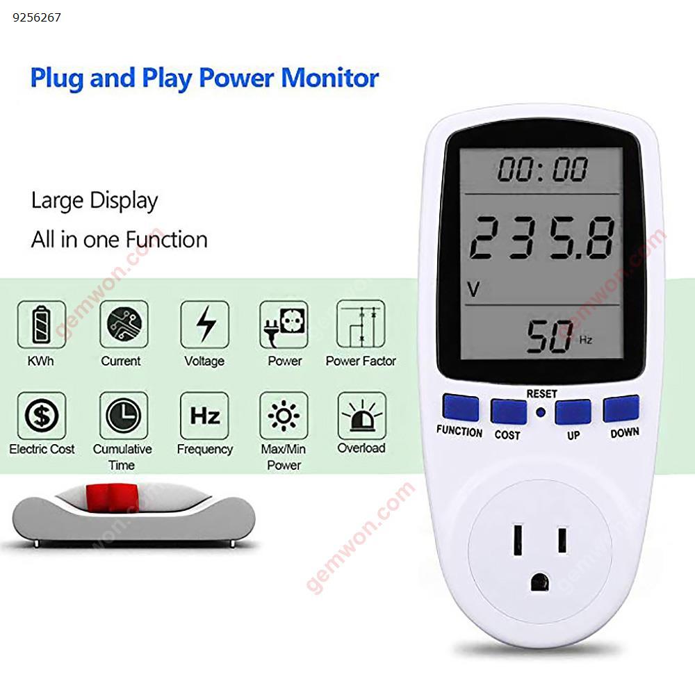 Digital Voltage Wattmeter Power Analyzer Electronic Power Meter Energy Meter Automatic Kwh Power Switch US Switching Power PM001-E