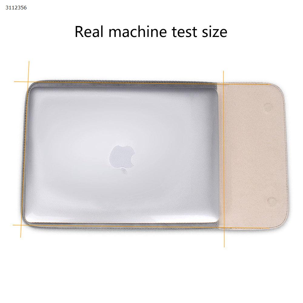 14 INCH PU Leather Laptop Sleeve Bag for Apple Macbook Air Pro Retina 11 12 13 15" Waterproof Notebook Case Protective Cover Bag，gray Storage bag 14 INCH PU LEATHER CASE