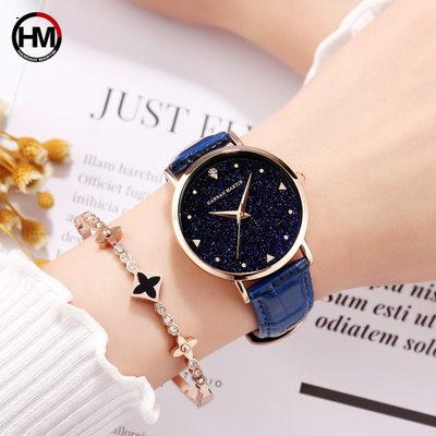 Japanese movement waterproof sky sky commuter OL watch blue Smart Wear XKZJW blue