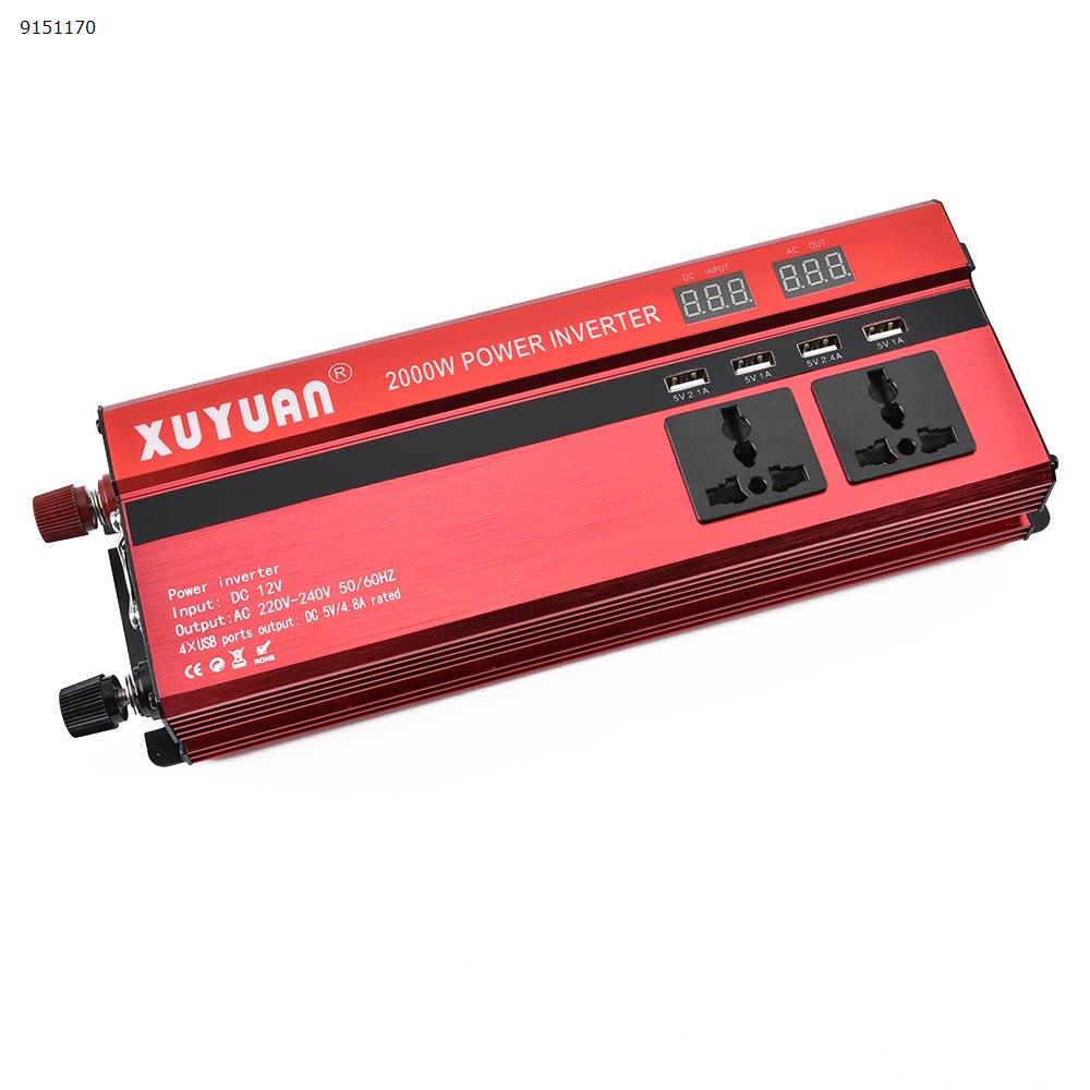 Inverter 12v to 220v2000w car inverter with LED display converter Car Appliances LED2000W