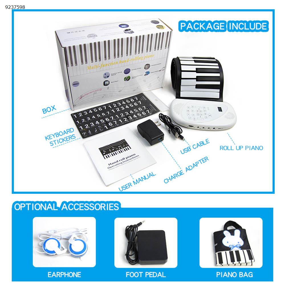 professional roll up usb piano rechargeable piano 61 keyboard   Musical Instruments  HUA028-S10-61