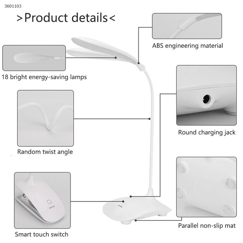 ST-8015A fashion wind LED desk lamp work reading eye protection USB charging desk lamp folding touch dimming table lamp ST-8015A