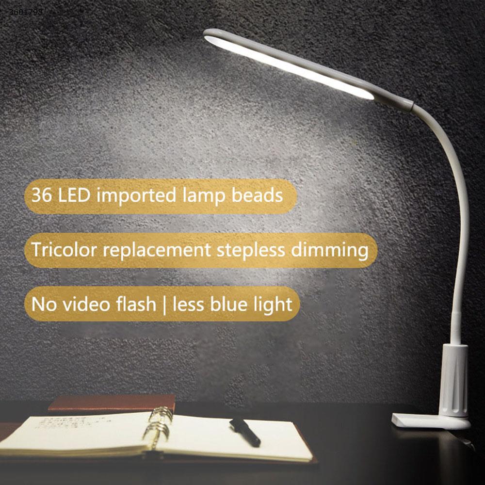 ST-8029 plug-in models creative clip table lamp LED work learning tattoo eye protection table lamp clip USB desk bedroom bedside lamp（Black） table lamp ST-8029