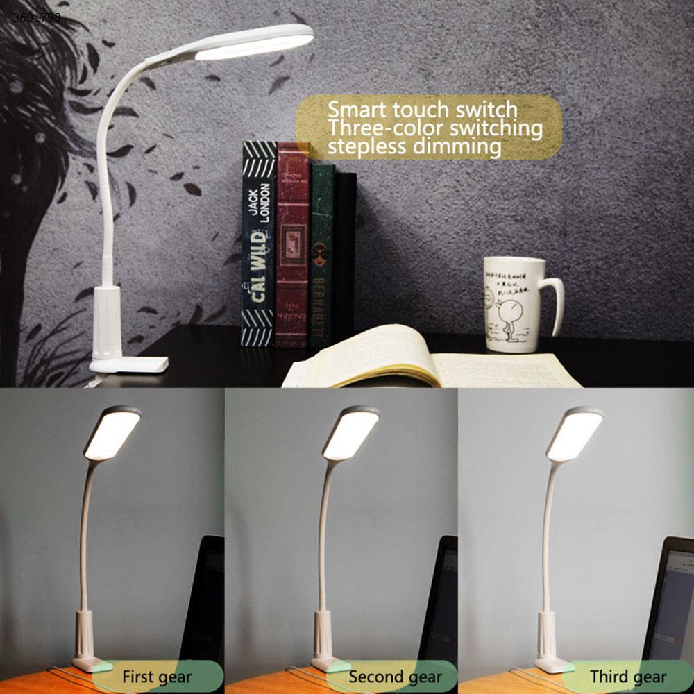 ST-8029 plug-in models creative clip table lamp LED work learning tattoo eye protection table lamp clip USB desk bedroom bedside lamp（Black） table lamp ST-8029