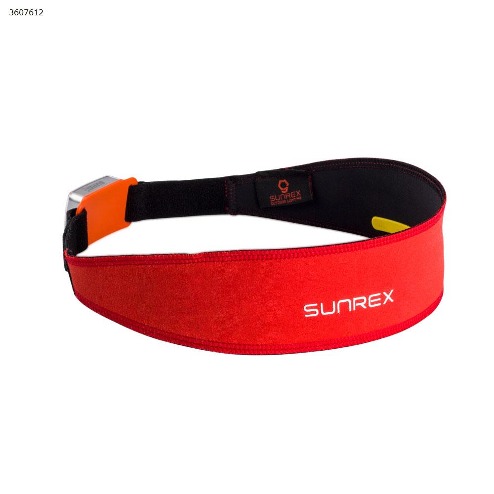 SUNREI night running warning light anti-sweat belt sports running sweat guide belt quick-drying wicking headband（Red） Headlamp N/A