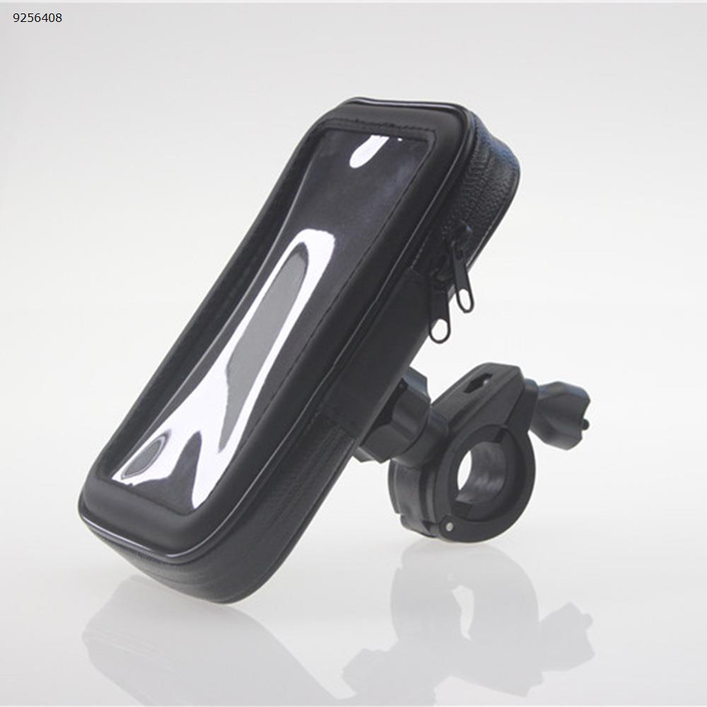 Bicycle bicycle electric motorcycle mobile phone bracket waterproof bag（Black large 6.3 inch） Storage bag B006