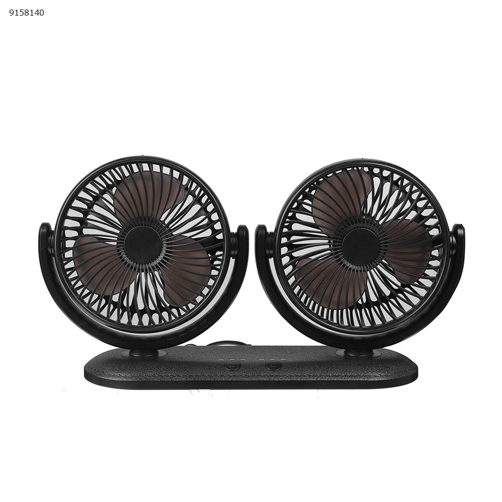 Car fan 12V/24V large truck universal multi-function USB double head can shake the head three wind power fan Car Appliances DC201