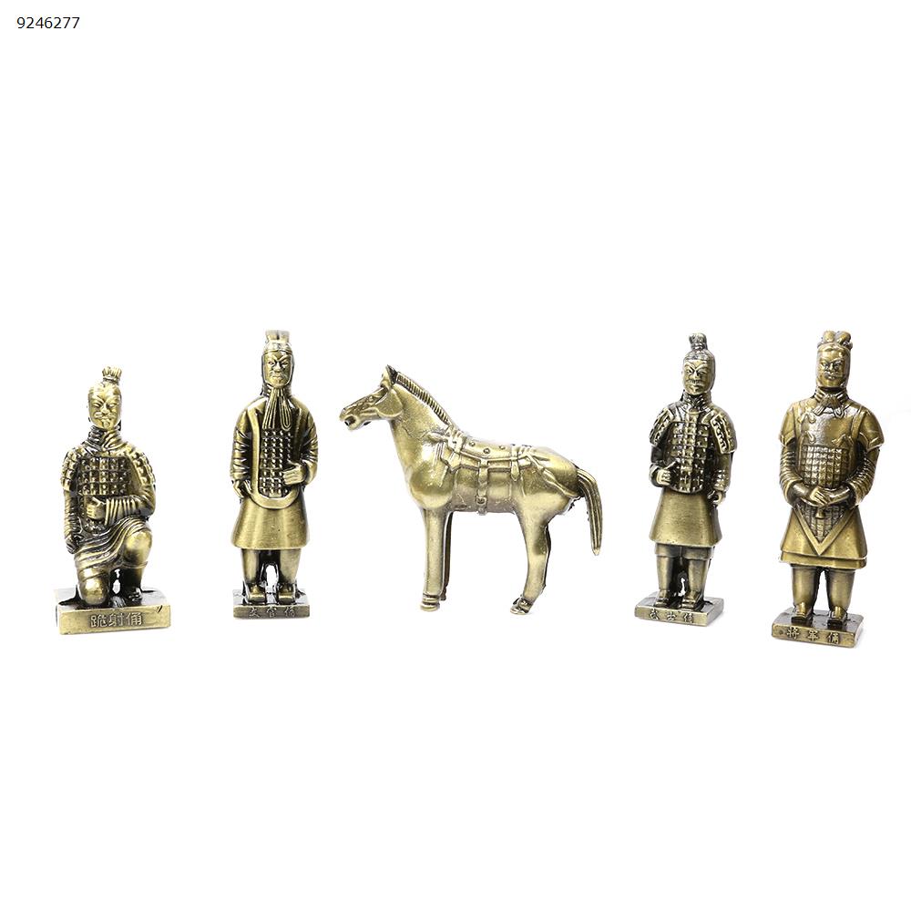 Xi'an Terracotta Warriors and Horses - Copper Alloy Qin Terracotta Warriors and Five Sets - Xi'an Tourist Souvenirs (Bronze) Other LY25