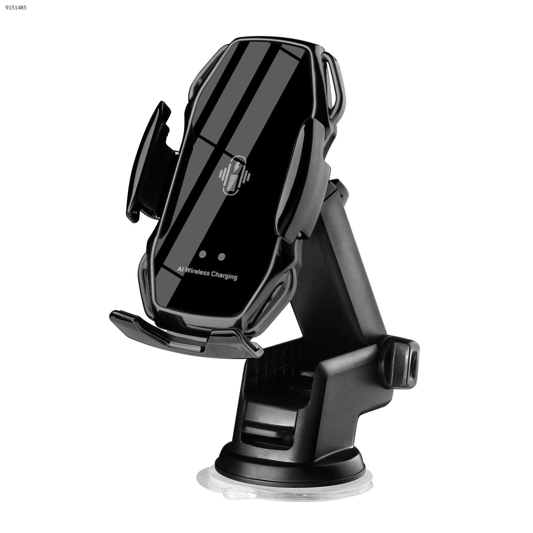 A5 Smart Sensor Car Wireless Charger +Suction Desktop Stand  Black Autocar Decorations A5