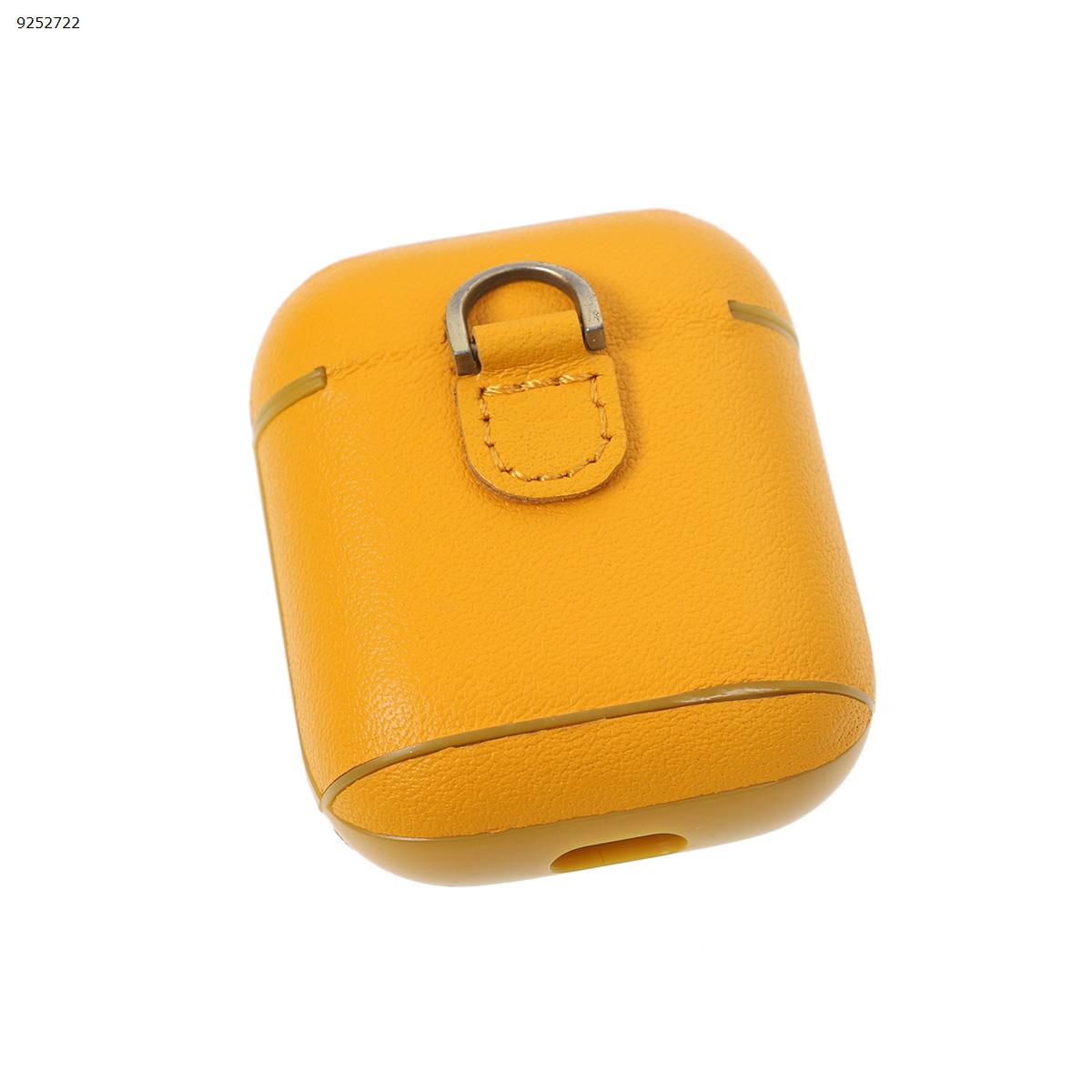 Cowhide earphone case YELLOW Storage bag AIRPODS12