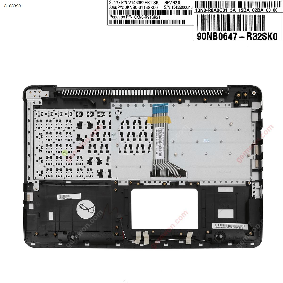 ASUS V555 palmres with SP keyboard case Upper cover Silver Cover N/A