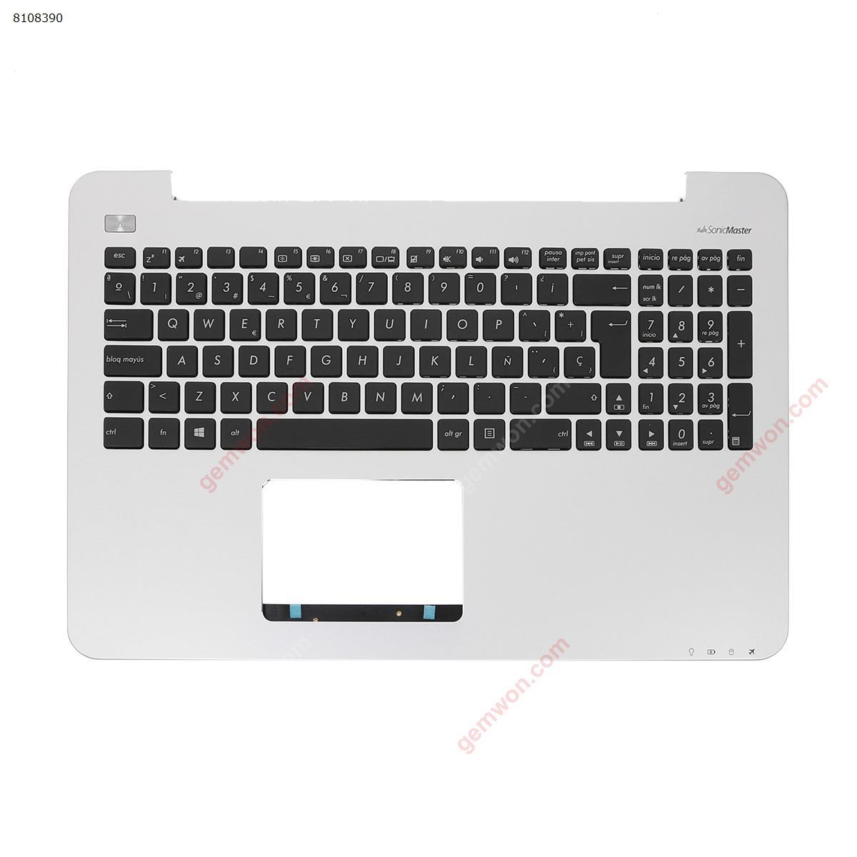 ASUS V555 palmres with SP keyboard case Upper cover Silver Cover N/A