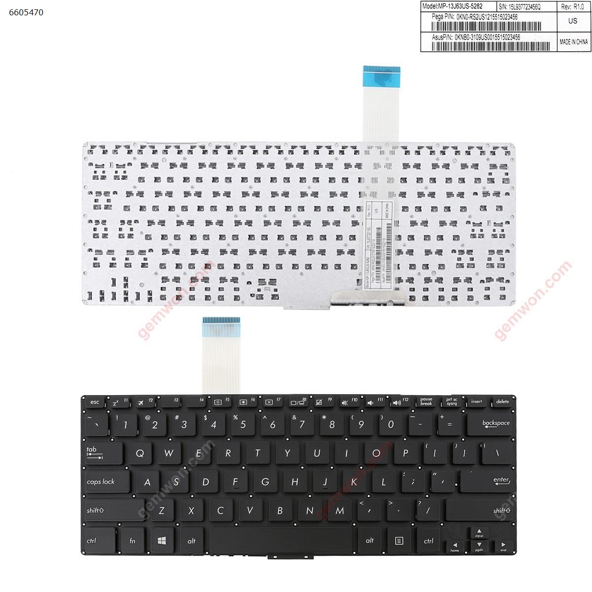 ASUS B451 B451J B451JA BLACK (Without FRAME ,Win8) US MP-13J33USJ4421 Laptop Keyboard (OEM-B)