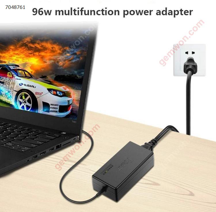 12~24V Notebook Universal Multifunctional Charger Adjustable Power Adapter 96w 8 Elbows Black EU Laptop Adapter N/A