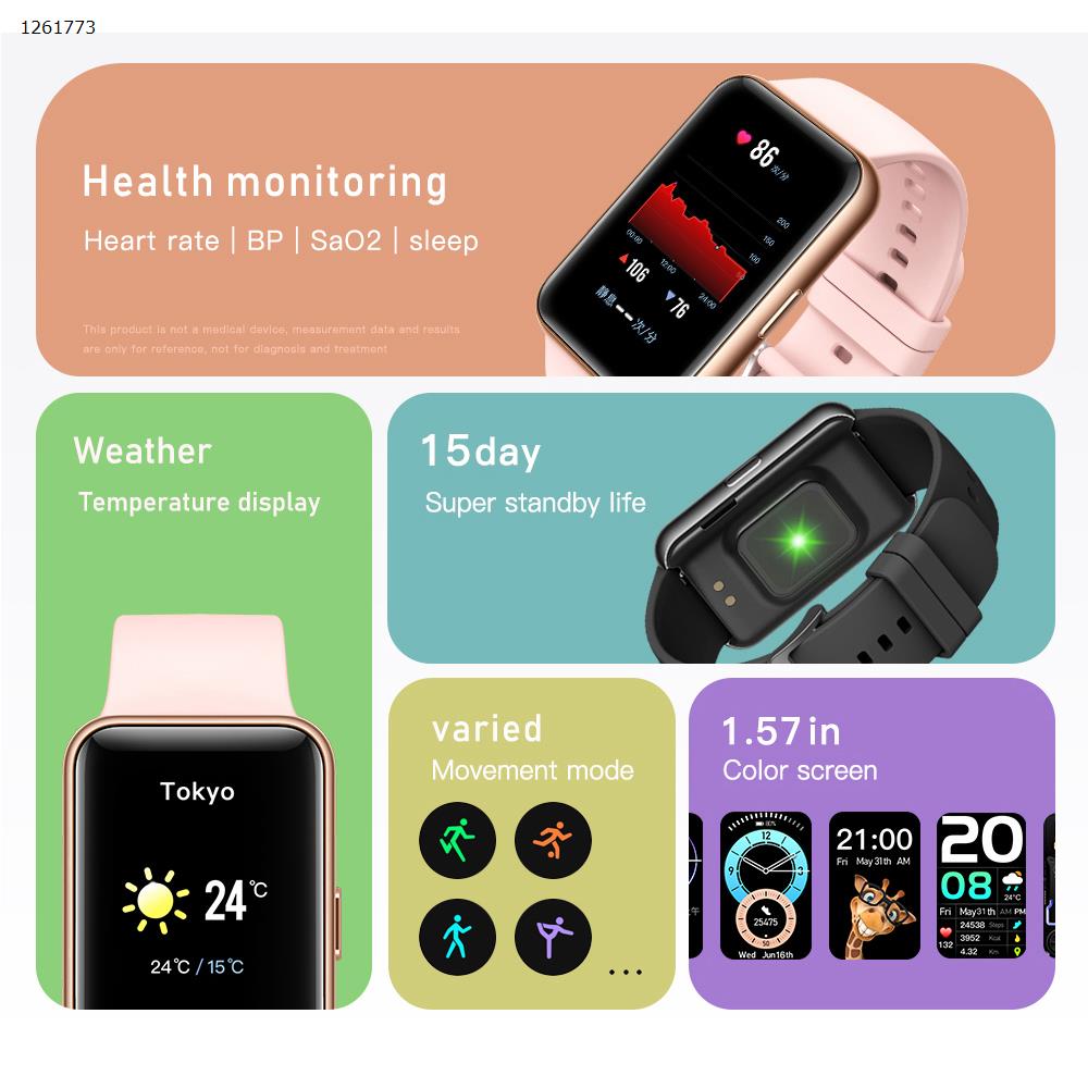 New bluetooth bracelet sports pedometer heart rate breathing training message reminder smart bracelet C9 gold Smart Wear C9