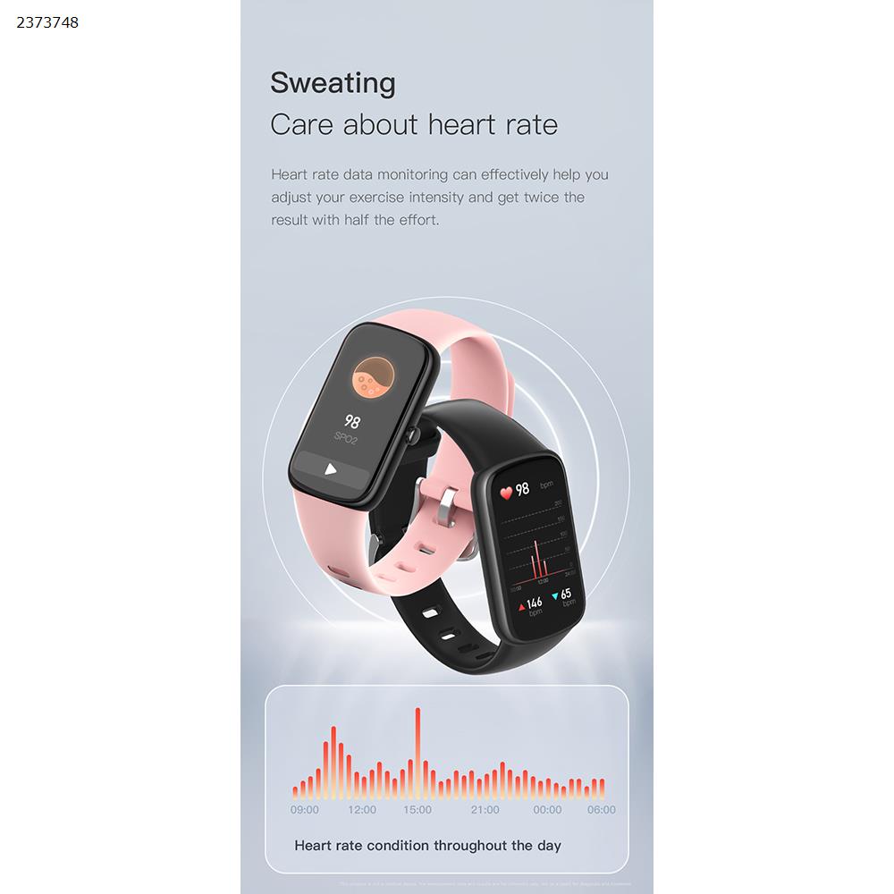 The new 1.47 inch bluetooth watch blood pressure blood oxygen heart rate pedometer exercise menstrual cycle smart bracelet C11 red Smart Wear C11