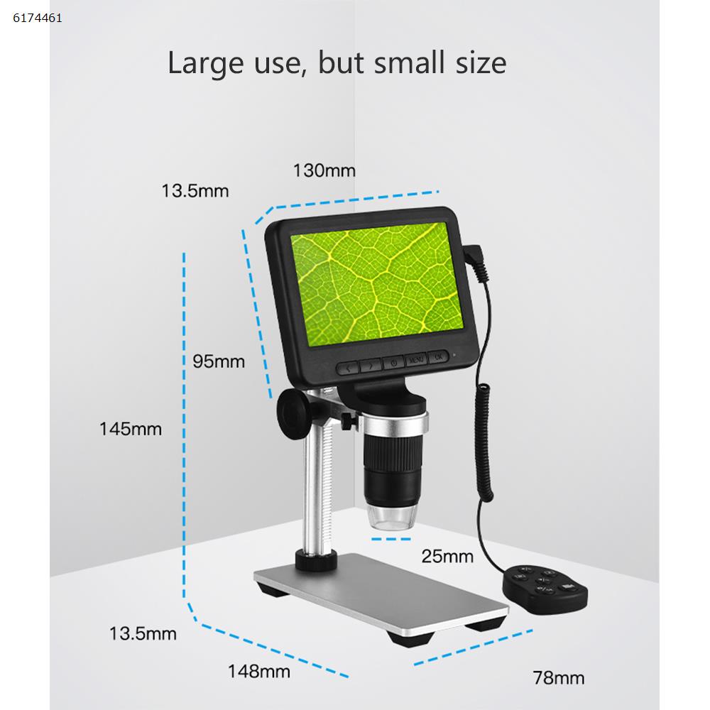 High-definition 5-inch display screen angle adjustable digital mobile phone microscope supports tablet PC rechargeable MS2 with Z06 metal bracket Other MS2