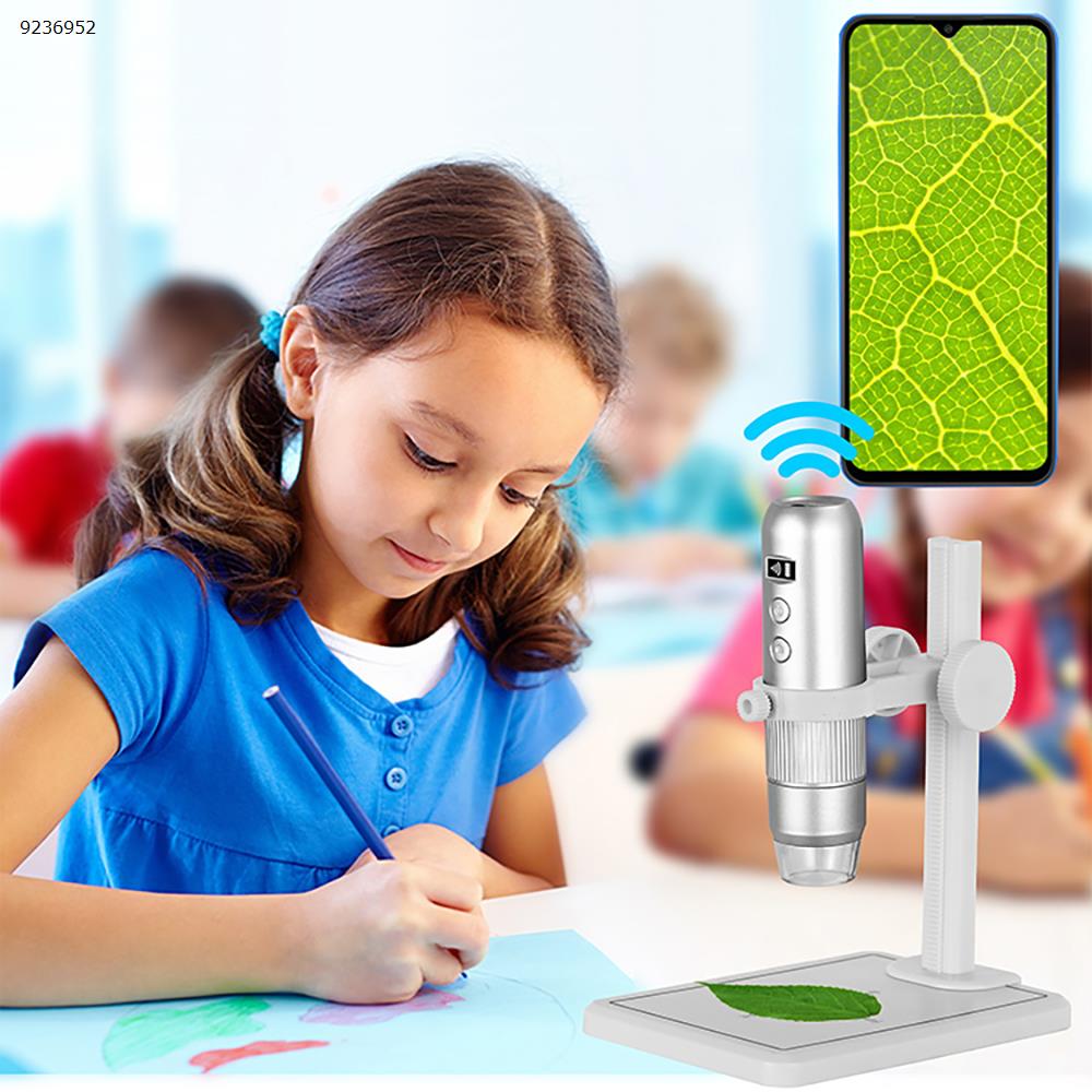 HD WIFI digital microscope mini display, support mobile phone tablet PC MS4 silver Other MS4