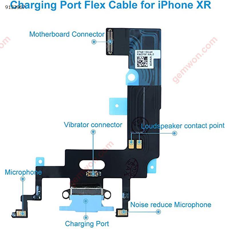 Charging Port Flex Cable for iPhone XR (Blue) iPhone Replacement Parts Apple iPhone XR